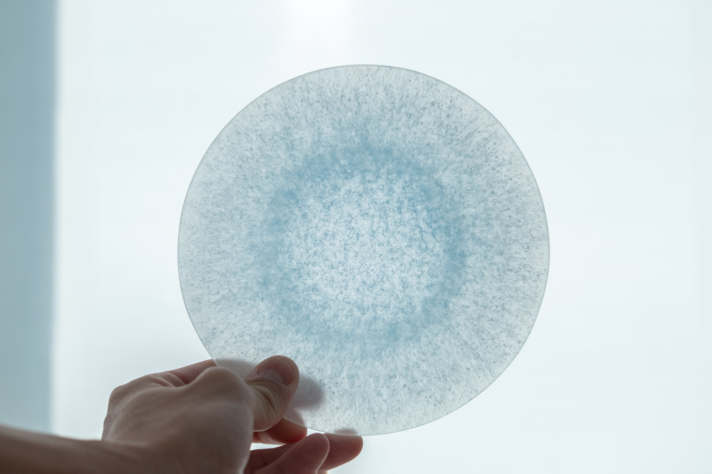 Glass Powder Fused Gradient Plate Set (Sky Blue)